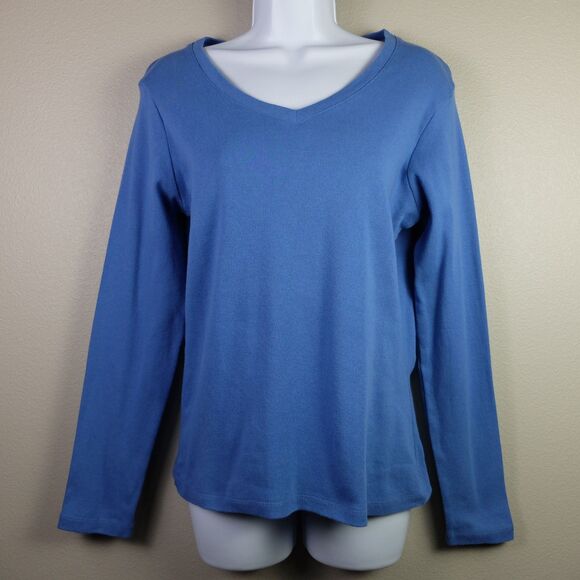 Lena Jeans Blue Base Layer Long Sleeve Top Size Medium - Picture 7 of 8